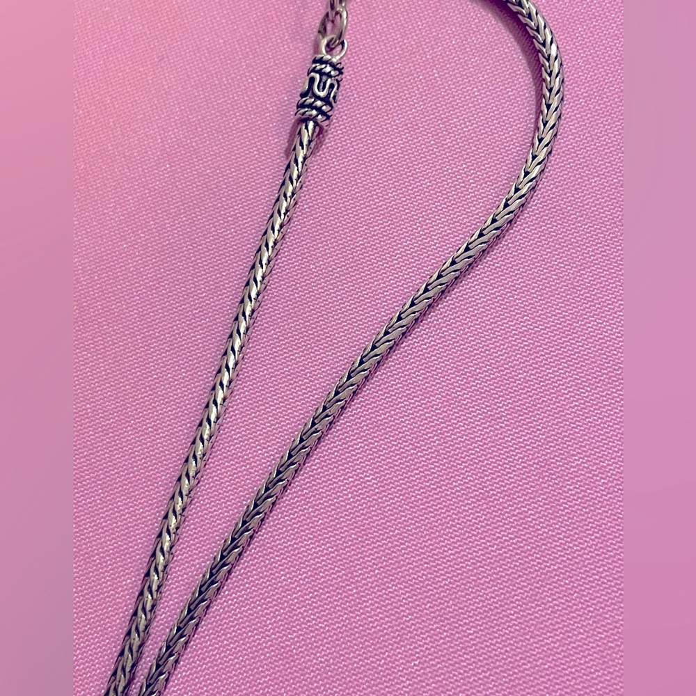 Sterling 2mm wheat chain necklace